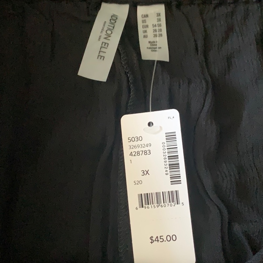 Black Wide Leg Plus Size Cover-Up Pants - Picture 3 of 5